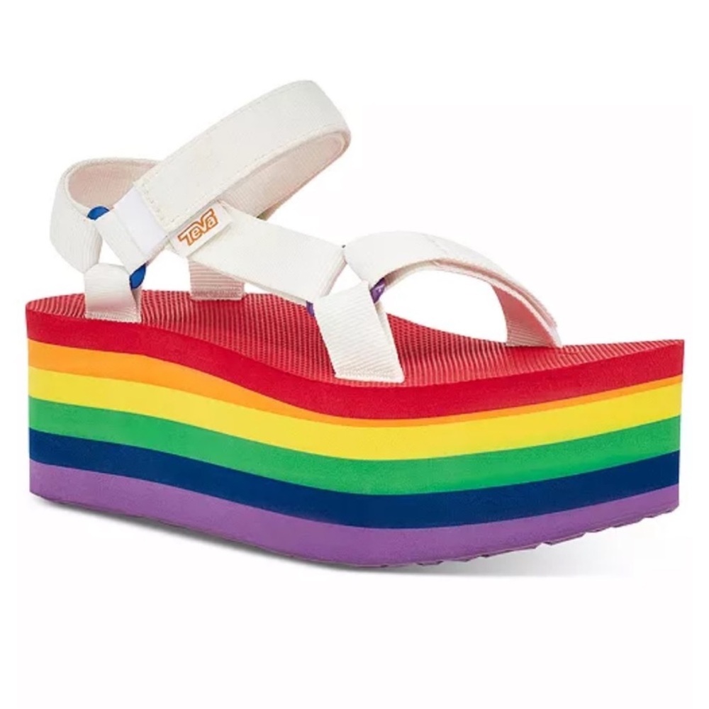 Teva Universal Rainbow Pride Flatforms
